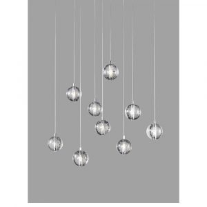 9L Bubble Oval Pendant Light Chrome
